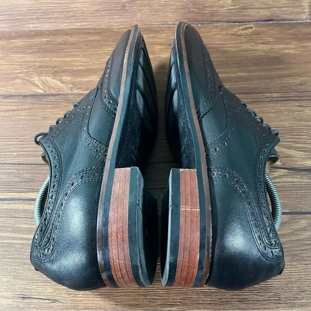 Cole Haan Grand‎ OS Wingtip Black Leather Dress Shoes Men’s Size 10